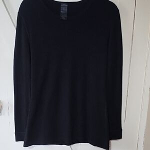 Women's Black Long Sleeve Top